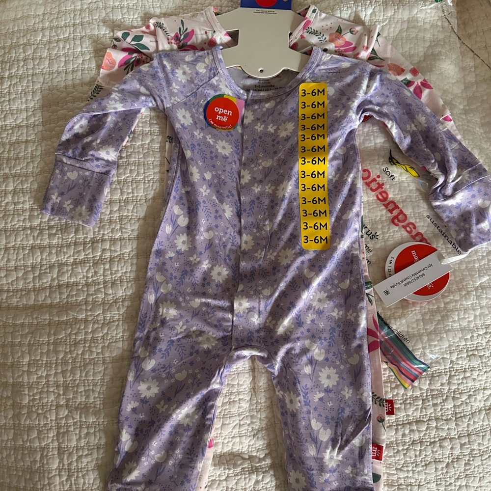 NWT 2 Magnetic Me Baby Onesie Bundle